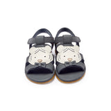 Donsje Dhalo Sandals | Festive White Tiger | Petrol Leather
