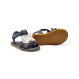 Donsje Dhalo Sandals | Festive White Tiger | Petrol Leather