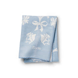 Elodie jacquard blanket blueberry blue