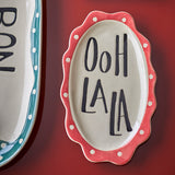 Bloomingville soline keramički servirni tanjir ooh la la, multi