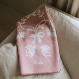Elodie jacquard blanket mulberry pink 