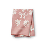 Elodie jacquard blanket mulberry pink 