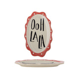 Bloomingville soline keramički servirni tanjir ooh la la, multi