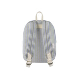 Donsje Raffie Schoolbag | Blue - Moss Green Striped