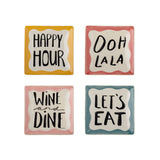 Bloomingville soline set od 4 keramička tanjirića, multi