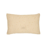 Nobodinoz rectangular cushion in washed double muslin wabi-sabi dots ginger