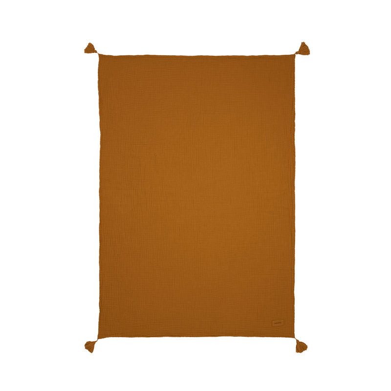 Nobodinoz wabi sabi muslin pokrivač golden brown