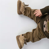 Donsje rije sneakers | beige curly faux fur