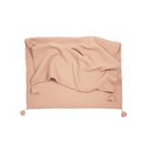 Nobodinoz blanket in washed double muslin wabi-sabi powder pink