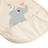 Done By Deer bib w/velcro celebration, sand