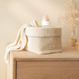 Nobodinoz basket in washed cotton wabi-sabi ginger