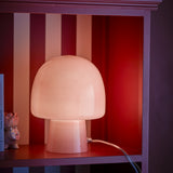 Bloomingville paddy staklena stona lampa, roze