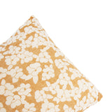 Nobodinoz rectangular cushion in washed double muslin wabi-sabi golden brown sakura