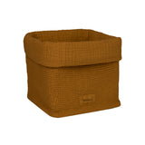 Nobodinoz basket in washed cotton wabi-sabi golden brown