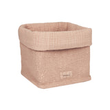 Nobodinoz basket in washed cotton wabi-sabi powder pink