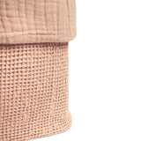 Nobodinoz basket in washed cotton wabi-sabi powder pink