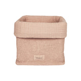 Nobodinoz basket in washed cotton wabi-sabi powder pink