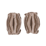 Donsje widya leg warmers | soft taupe striped teddy