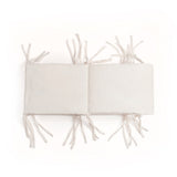 Maison D'ete velvet crib bumper white