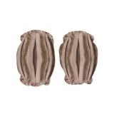 Donsje widya leg warmers | soft taupe striped teddy