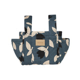 Nobodinoz stroller organizer hyde park blue black tulips