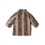 Donsje mila jacket | soft taupe striped teddy