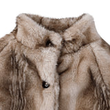 Donsje mila jacket | soft taupe striped teddy