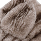Donsje evangeline hat | soft taupe striped teddy