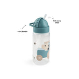 Done By Deer tiny farm bočica sa slamkom, plavo