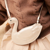Donsje chiem torbica labud, off white metallic leather