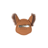 Donsj josy exclusive hairclip | fluffy squirrel | walnut nubuck