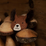 Donsj josy exclusive hairclip | fluffy squirrel | walnut nubuck