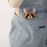 Donsje josy exclusive hairclip | raccoon | truffle nubuck
