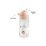 Done By Deer tiny farm bočica sa slamkom, roze