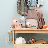 Done By Deer tiny farm bočica sa slamkom, roze