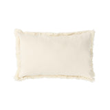 Nobodinoz fringes cushion landscape in washed cotton natural