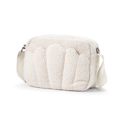 Elodie Details white boucle crossbody torba za presvlačenje