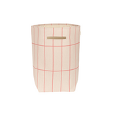 Nobodinoz large storage basket Vibes, pink red grid