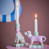 Bloomingville doglie keramički svećnjaci, roze