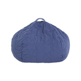 Nobodinoz round quilted beanbag landscape cobalt