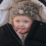 Elodie le leopard  furry knit beanie 