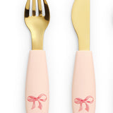 Elodie rosie bow silikonski set za jelo sa tanjirom