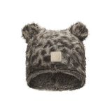 Elodie le leopard  furry knit beanie 