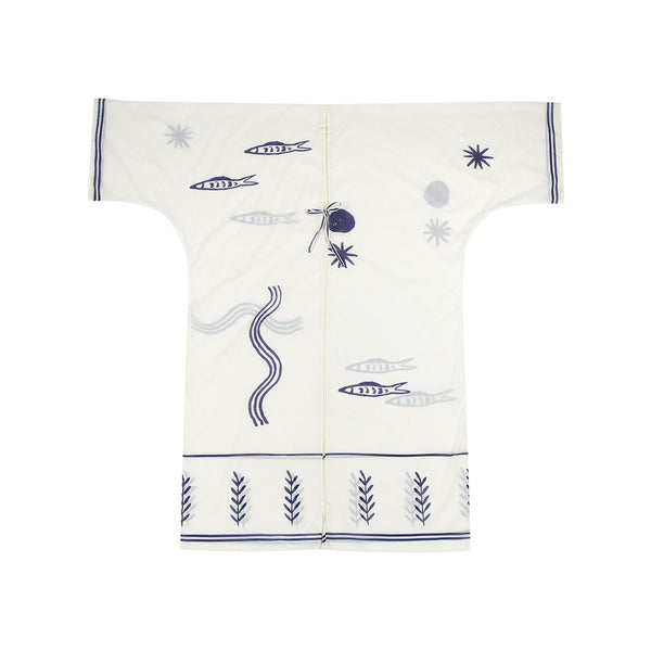 Nobodinoz portofino kimono za plažu, natural blue