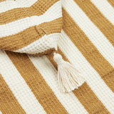 Nobodinoz beach poncho with cotton gauze lining portofino honey stripes