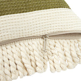 Nobodinoz waterproof cushion portofino pistachio stripes