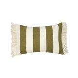 Nobodinoz waterproof cushion portofino pistachio stripes