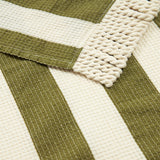 Nobodinoz beach towel with hole xl portofino pistachio stripes