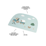 Done By Deer silicone placemat tiny farm, blue