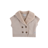 Donsje nannie merino wool waistcoat, soft sand